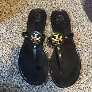 Tory Burch sandals black and gold